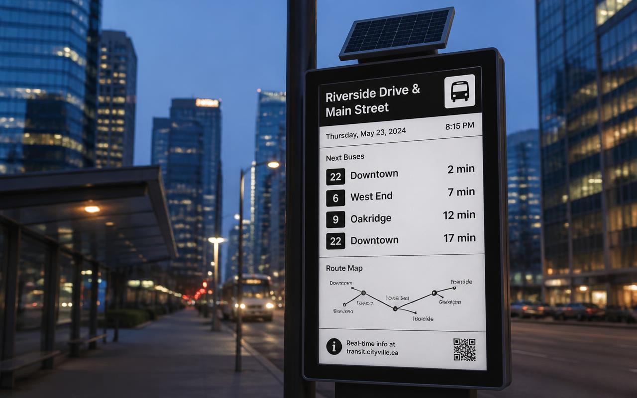 Outdoor & Transport e-paper application