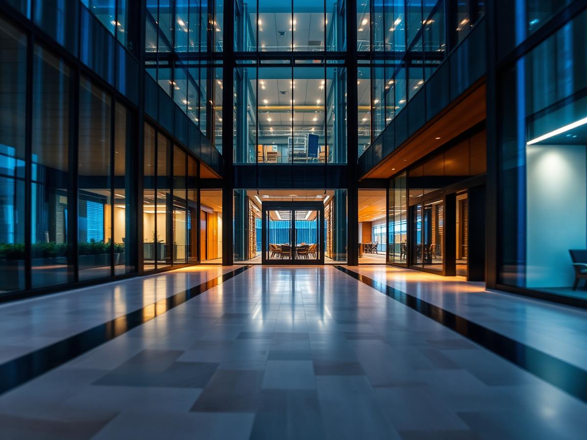 Commercial Buildings environment with integrated integrated building technology