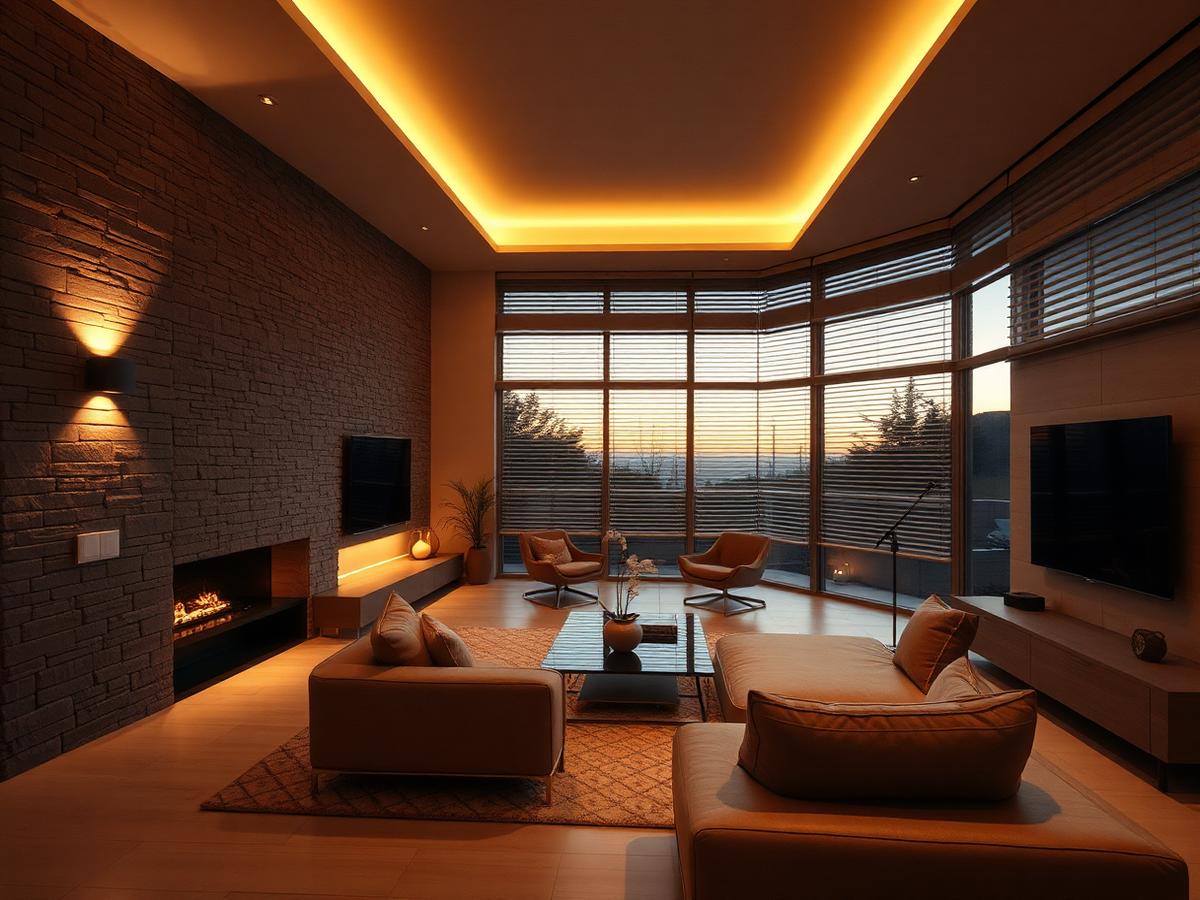Residential environment with integrated integrated building technology