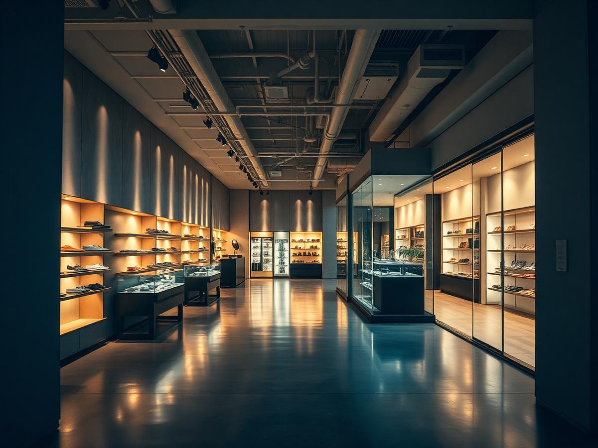Retail environment with integrated integrated building technology