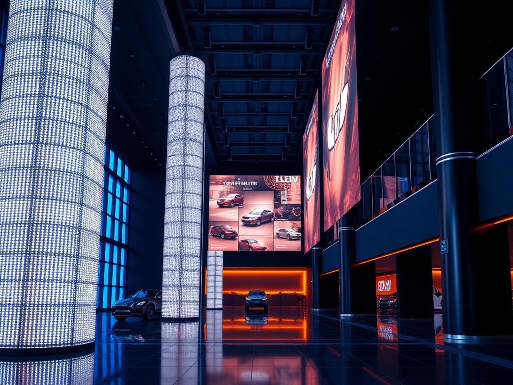 LED Feature Columns & Hanging Displays