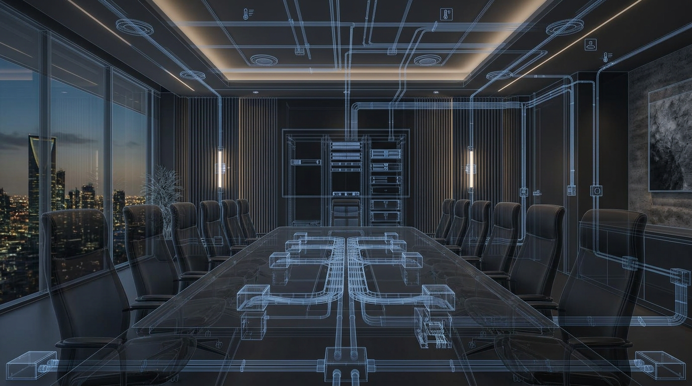 Engineering x-ray view of the same boardroom infrastructure