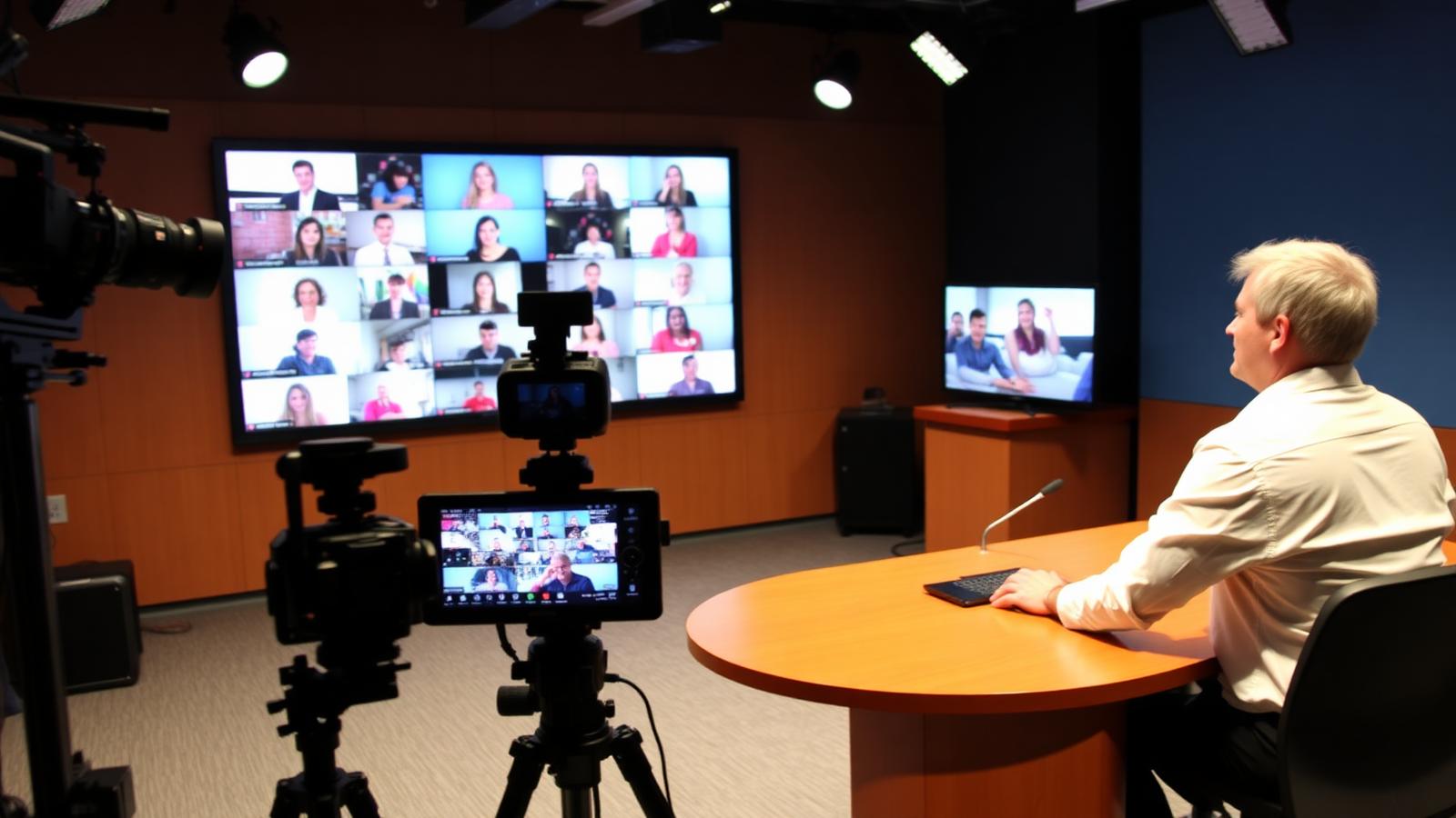 Multi-camera classroom studio in an education environment
