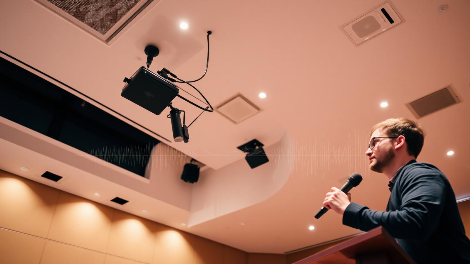 Ceiling / distributed loudspeaker system in an education environment