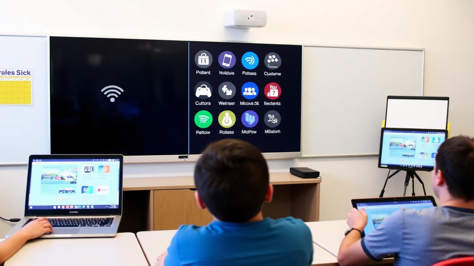 Wireless presentation system in an education environment